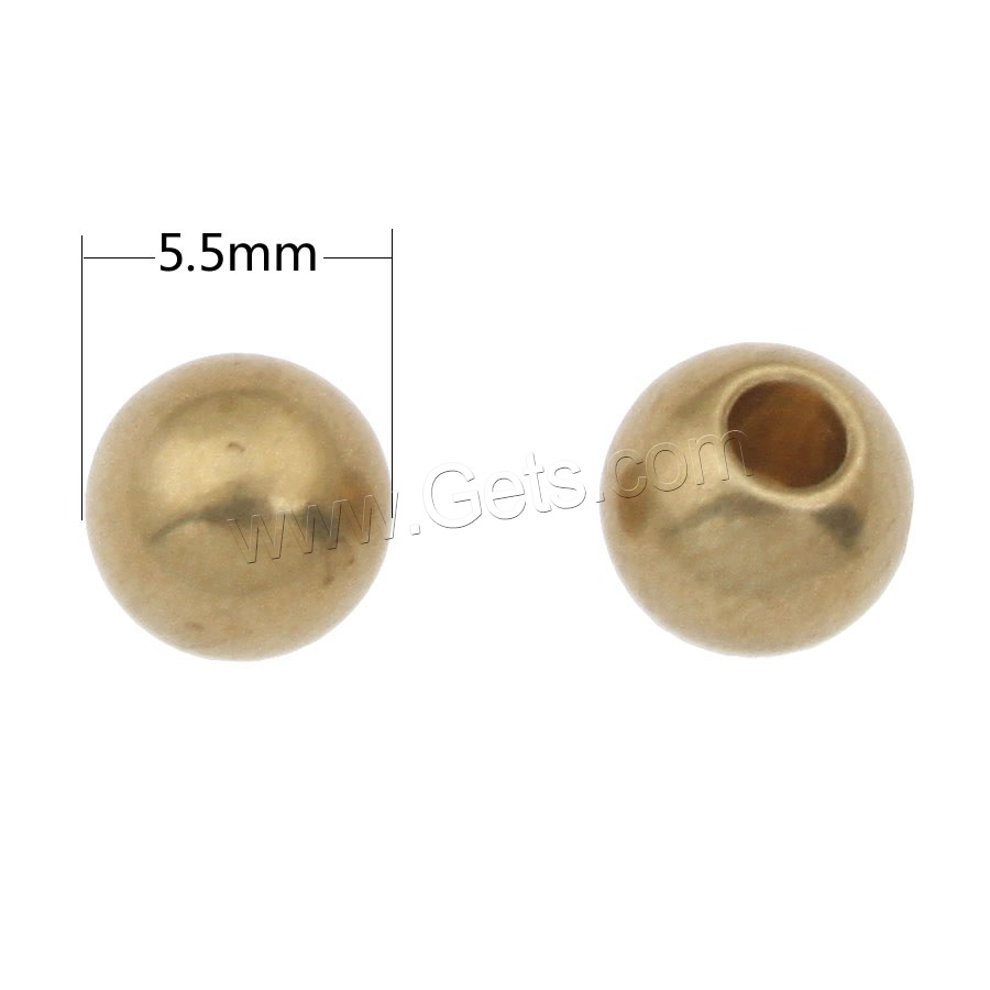 Brass Jewelry Beads, different size for choice, original color, Sold By PC