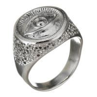 Stainless Steel Finger Ring, Unisex, original color, 20mm, US Ring 