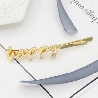 Hair Slide, Zinc Alloy, plated, fashion jewelry & with letter pattern & for woman 60mm 