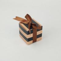 Caja de Caramelos para Boda, Papel, Cuadrado, regalo de boda, color café, 55x55x55mm, Vendido por UD