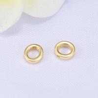 Brass Jewelry Beads, Donut, real gold plated, 7.5*7.5mm Approx 1mm 