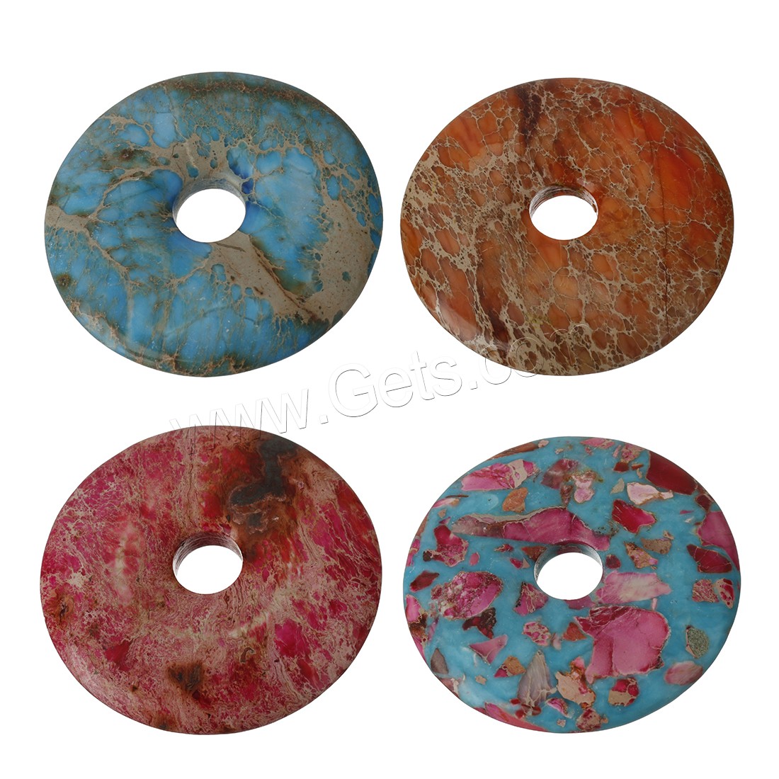 Impression Jasper Spacer Bead, different size for choice, more colors for choice, 50mm, Hole:Approx 11mm, Sold By PC