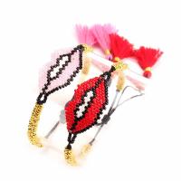 Seedbead Bracelet, with Polyamide, Lip, adjustable & for woman Approx 6.3-9.5 Inch 