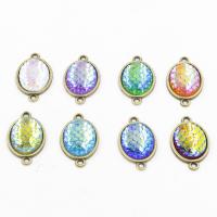 Resin Stainless Steel Pendant, Zinc Alloy, with Resin, plated, double-hole Approx 1.7mm 