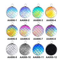 Resin Stainless Steel Pendant, 304 Stainless Steel, with Resin, plated 