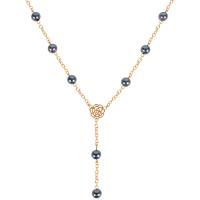 Aluminium Halskette, mit Kunststoff Perlen, mit Verlängerungskettchen von 7cm, für Frau, originale Farbe, 8cm, Länge:ca. 18 ZollInch, verkauft von Strang