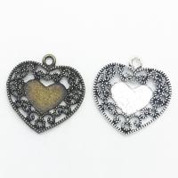 Zinc Alloy Heart Pendants, plated Approx 1mm 
