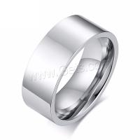 Stainless Steel Finger Ring, plated, fashion jewelry & for man, silver color US Ring 