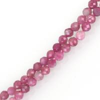 Turmalin Perle, Trommel, natürlich, Rosa, 4x4x4mm, Bohrung:ca. 1mm, Länge:ca. 16 ZollInch, ca. 99PCs/Strang, verkauft von Strang