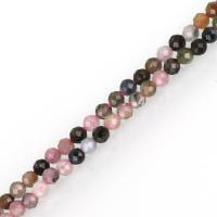 Turmalin Perle, Trommel, natürlich, verschiedene Größen vorhanden, farbenfroh, Bohrung:ca. 1mm, Länge:ca. 16 ZollInch, ca. 176PCs/Strang, verkauft von Strang