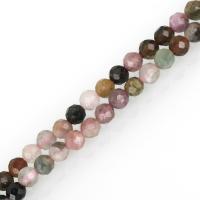 Natürlicher Turmalin Perlen, verschiedene Größen vorhanden, farbenfroh, Bohrung:ca. 1mm, Länge:ca. 15.5 ZollInch, ca. 95PCs/Strang, verkauft von Strang