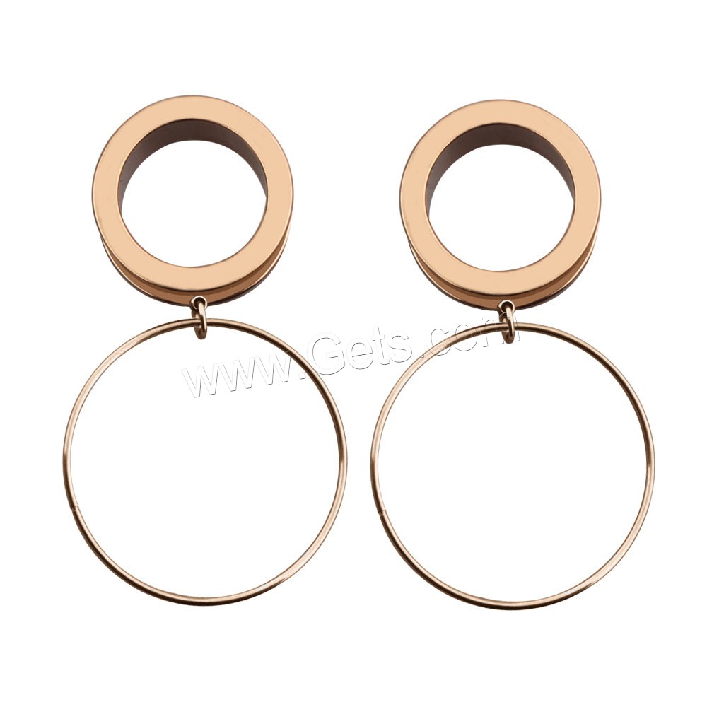 Stainless Steel Fake Taper, Donut, plated, Unisex & different size for choice, more colors for choice, Sold By Pair
