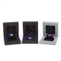 Caja de exhibición, Cuero de PU, Sostenible & Plegable, más colores para la opción, 50x50x14mm, Vendido por UD