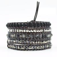 Wrap Bracelets, Gemstone, Round, Unisex & , 4mmX Inch 