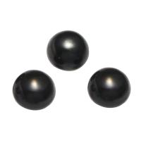 Half Drilled Cultured Freshwater Pearl Beads, Potato, half-drilled, black Approx 0.8mm, Approx 