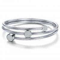 Titane bracelet en acier et bracelet, Acier titane, réglable & pour femme & avec strass, couleur originale Environ 7.6 pouce, Vendu par brin