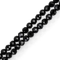 Black+Spinel Perle, natürlich, schwarz, 3x3x3mm, Bohrung:ca. 1mm, Länge:ca. 15 ZollInch, ca. 134PCs/Strang, verkauft von Strang
