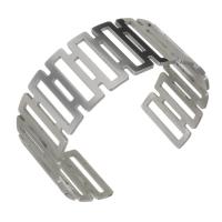 Stainless Steel Cuff Bangle, for woman & hollow, original color, 25mm, Inner Approx 