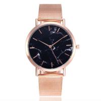 Women Wrist Watch, Zinc Alloy, zinc alloy pin buckle, Round, plated, for woman .4 Inch 