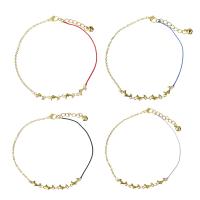 Stainless Steel Anklets Jewelry, with Nylon Cord, with 1.5Inch extender chain, gold color plated, oval chain & for woman 2mm,1mm Approx 10 Inch 