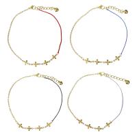 Stainless Steel Anklets Jewelry, with Nylon Cord, with 1.5Inch extender chain, gold color plated, oval chain & for woman 2mm,1mm Approx 10 Inch 