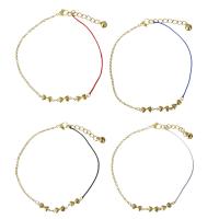 Stainless Steel Anklets Jewelry, with Nylon Cord, with 1.5Inch extender chain, gold color plated, oval chain & for woman 2mm,1mm Approx 9.5 Inch 