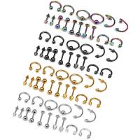 Stainless Steel Body Piercing Jewelry Set, Unisex & mixed 