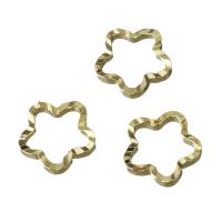 Brass Ring Saltar Soldado, metal, Flor, dorado, 6.5x6.5x1mm, Vendido por UD