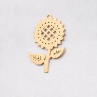 Stainless Steel Flower Pendant, 304 Stainless Steel, Sunflower, plated, fashion jewelry & hollow, golden Approx 2.5mm 