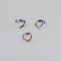 Stainless Steel Open Jump Ring, 304 Stainless Steel, plated, durable, multi-colored 