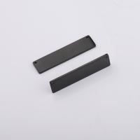 304 Stainless Steel Label Tag, Rectangle, plated, fashion jewelry, black Approx 1.3mm 