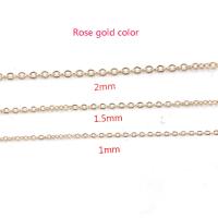 Stainless Steel Chain Necklace, 304 Stainless Steel, plated, fashion jewelry & Unisex rose gold color 