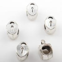 Zinc Alloy Bail Beads, Lock, plated 8*12mm Approx 4mm, Approx 