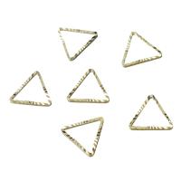 Brass Soldered Jump Ring, Triangle, gold color plated 