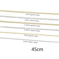 Stainless Steel Chain Necklace, 304 Stainless Steel, fashion jewelry Approx 17.7 Inch 