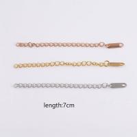 Stainless Steel Extender Chain, 304 Stainless Steel, plated, fashion jewelry 