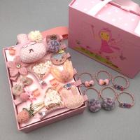 Children Hair Jewelry Set, Cloth, Headband & hair jewelry elastic, Gift box package & for children 