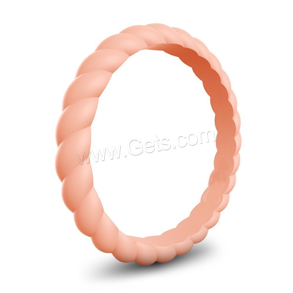 Silicone Ring Set, finger ring, Unisex & different size for choice, more colors for choice, 3x2.5mm, Sold By Lot