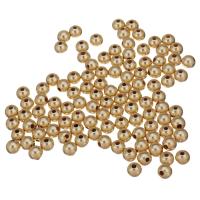 14K+ Gold+Beschichtet+Kupfer Perle, rund, verschiedene Größen vorhanden & stumpfmatt, verkauft von PC