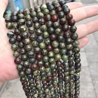 Dragon Blood stone Beads, Round, polished, DIY Approx 15 Inch 