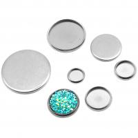 Stainless Steel Cabochon Setting, plated original color 