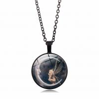 Time Gem Jewelry Necklace, Zinc Alloy, with 5cm extender chain, plated, Unisex .7 Inch 