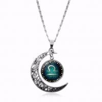 Time Gem Jewelry Necklace, Zinc Alloy, with 5cm extender chain, plated, Unisex .7 Inch 
