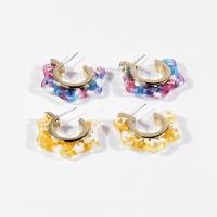Zinc Alloy Drop Earring, with Acetate, for woman 