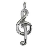 Stainless Steel Musical Instrument and Note Pendant, Music Note, original color Approx 3.5mm 