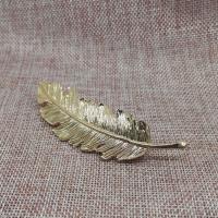 Hair Barrettes, Zinc Alloy, Feather, plated, Korean style & for woman 920mm 