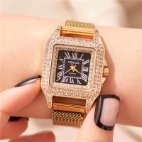 Bracelets de montre pour femmes, acier inoxydable, avec verre & alliage de zinc, plus de couleurs à choisir Environ 9.4 pouce, Vendu par PC
