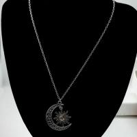 Zinc Alloy Necklace, with 5cm extender chain, antique silver color plated, oval chain & for woman, 35mm Approx 19.69 Inch 