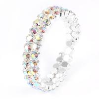 Zinc Alloy Crystal Bracelets, with Crystal, plated & for woman .1 Inch 