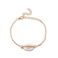 Fashion Zinc Alloy Bracelets, with Shell, for woman, gold, 7cmx Inch 